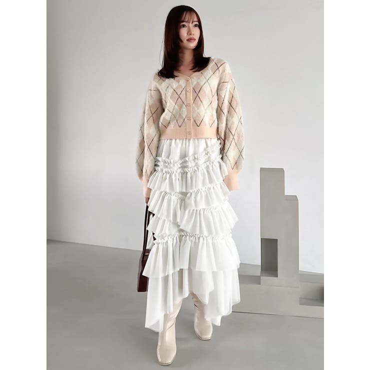 アーガイルオーバーニットトップス | dazzlin | 詳細画像8 