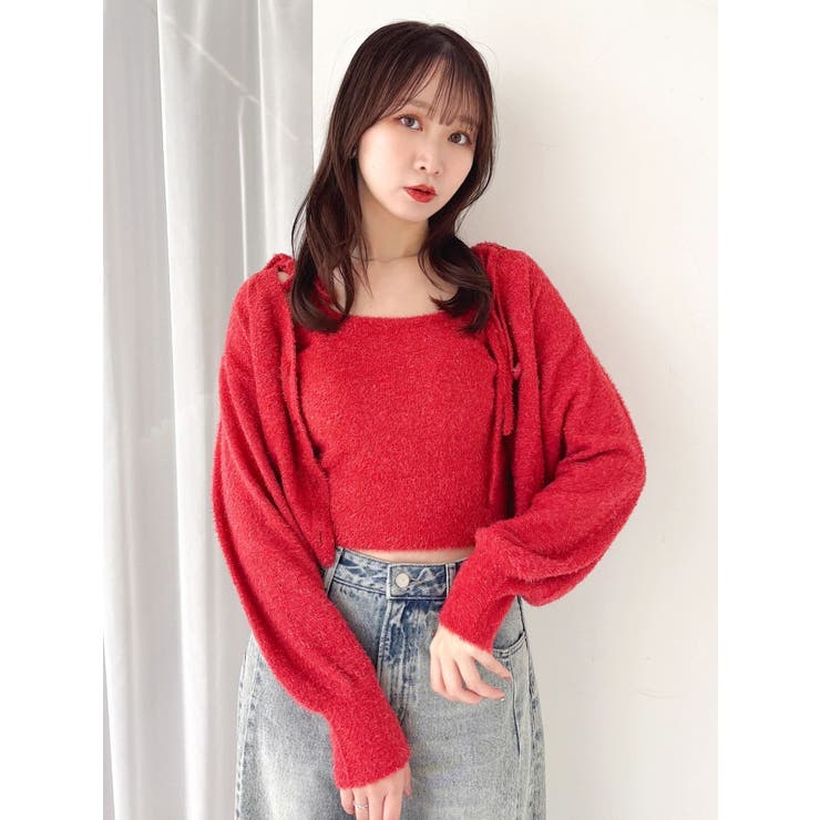 ミニシャギーラメニットカーデトップス | dazzlin | 詳細画像2 