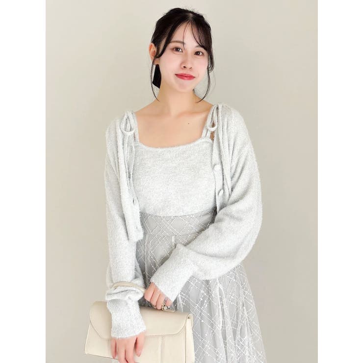 ミニシャギーラメニットカーデトップス | dazzlin | 詳細画像3 