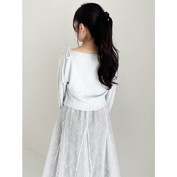 ミニシャギーラメニットカーデトップス | dazzlin | 詳細画像4 