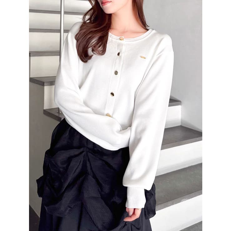 プレートシンプルカーディガン | dazzlin | 詳細画像14 