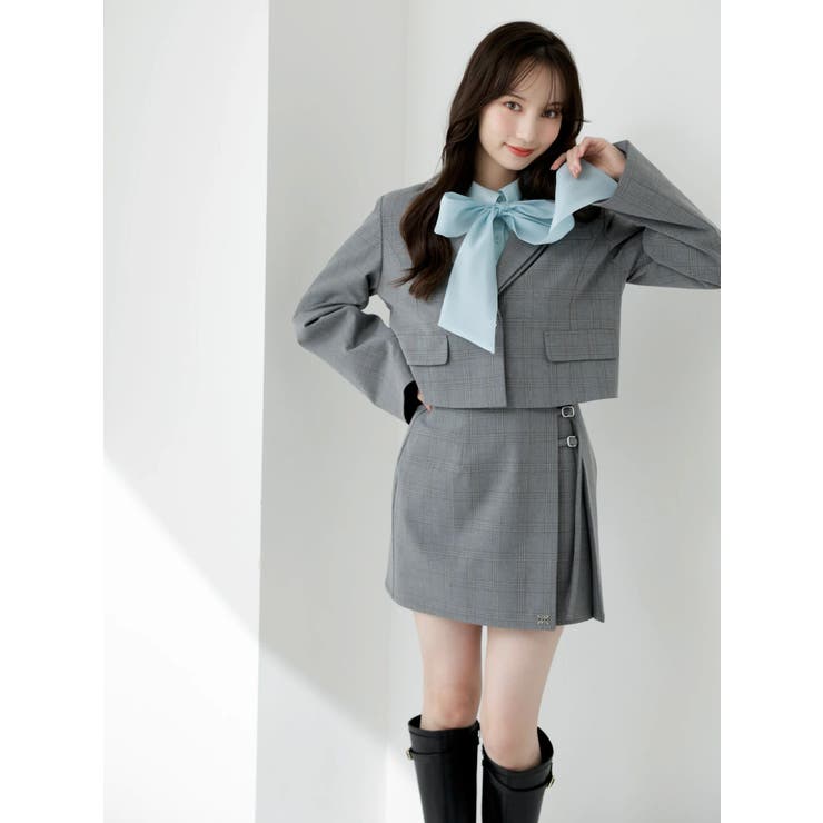 テーラーカラーショートジャケット | dazzlin | 詳細画像2 