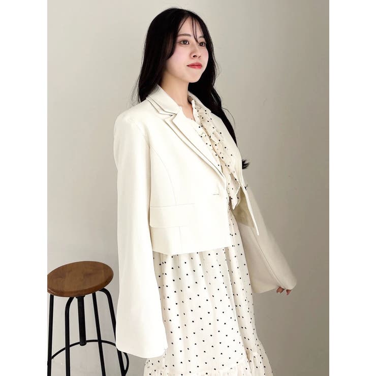 テーラーカラーショートジャケット | dazzlin | 詳細画像7 