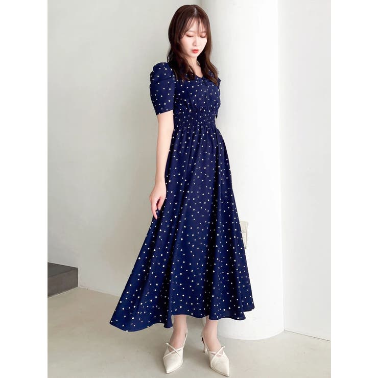 【WEB限定】ハートパターンシャーリングワンピース | dazzlin | 詳細画像19 