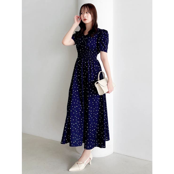 【WEB限定】ハートパターンシャーリングワンピース | dazzlin | 詳細画像25 