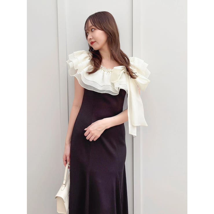 ショルダーリボンフリルカットワンピース | dazzlin | 詳細画像6 