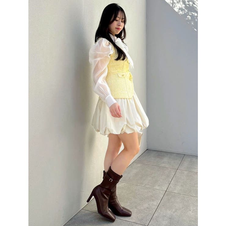 ジレレイヤードコンビミニワンピース | dazzlin | 詳細画像33 