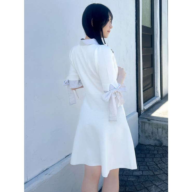 リボンスリーブニットミニワンピース | dazzlin | 詳細画像18 