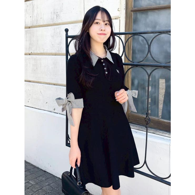 リボンスリーブニットミニワンピース | dazzlin | 詳細画像24 
