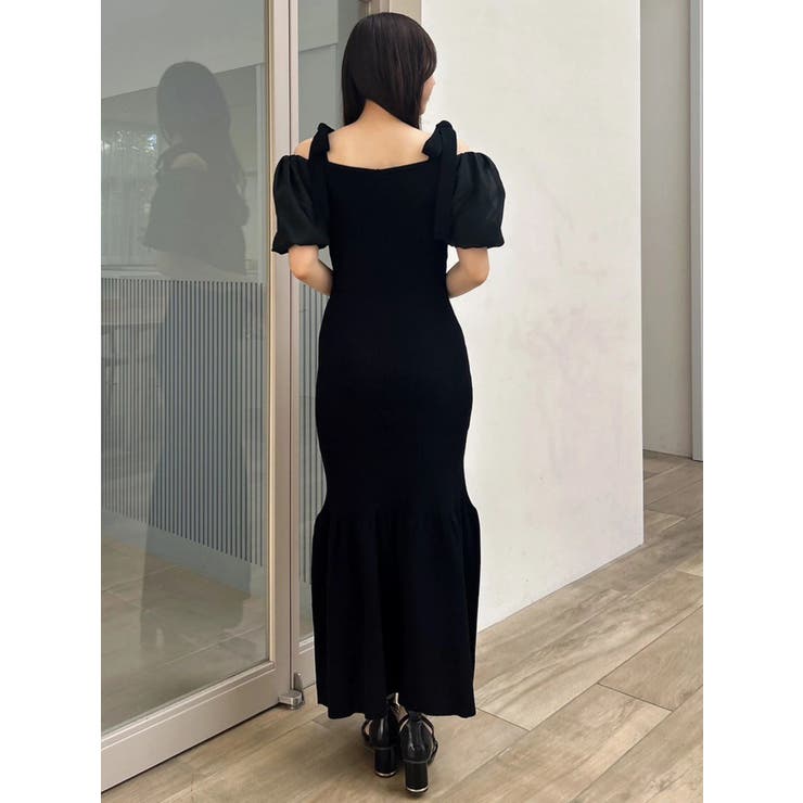 【WEB限定】シフォンスリーブリブニットワンピース | dazzlin | 詳細画像13 