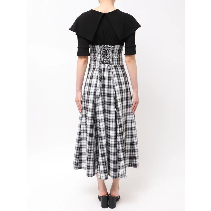 ビッグカラーチェックコルセットワンピース | dazzlin | 詳細画像29 