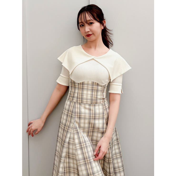 ビッグカラーチェックコルセットワンピース | dazzlin | 詳細画像39 