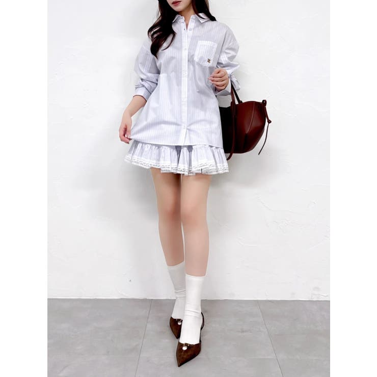 バックリボンオーバーシャツ | dazzlin | 詳細画像14 