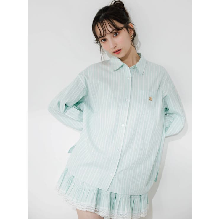 バックリボンオーバーシャツ | dazzlin | 詳細画像6 