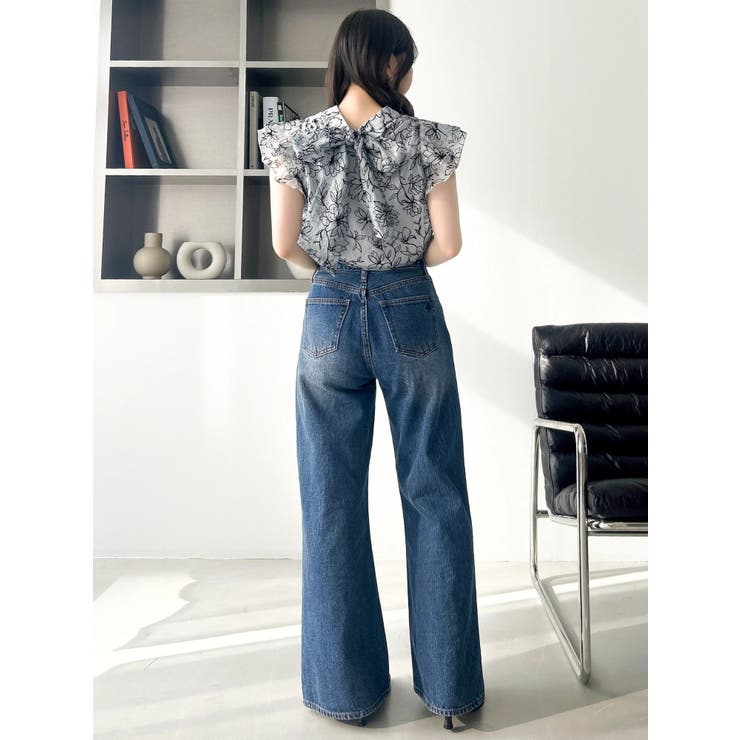 【WEB限定】フロッキーバックリボンブラウス | dazzlin | 詳細画像15 