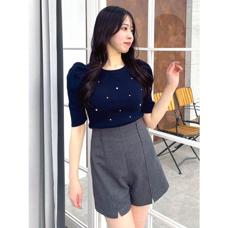 バックリボンビジューニットトップス | dazzlin | 詳細画像18 