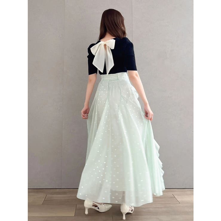 バックリボンビジューニットトップス | dazzlin | 詳細画像5 