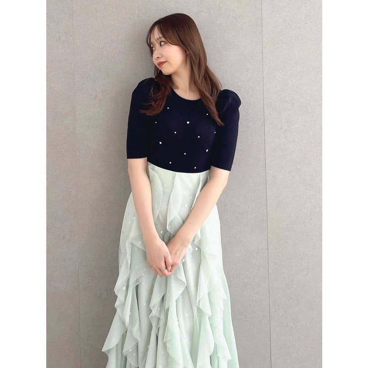 バックリボンビジューニットトップス | dazzlin | 詳細画像8 