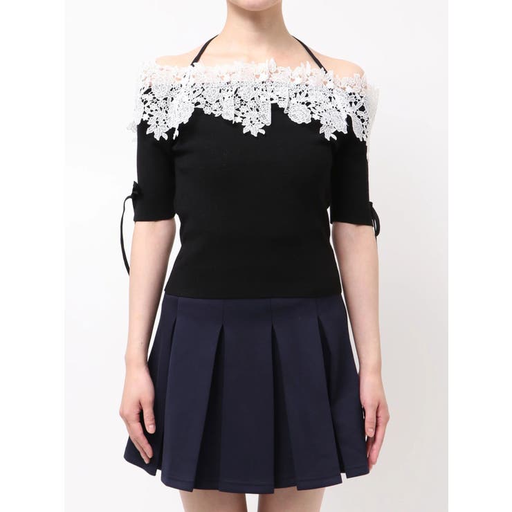 レースオフショルニットトップス | dazzlin | 詳細画像26 