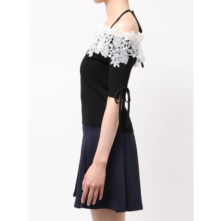 レースオフショルニットトップス | dazzlin | 詳細画像27 