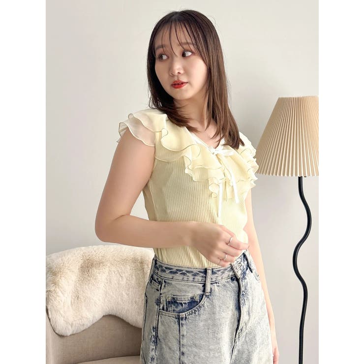 【WEB限定】ティアードカラーコンビトップス | dazzlin | 詳細画像20 