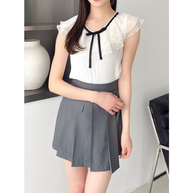 【WEB限定】ティアードカラーコンビトップス | dazzlin | 詳細画像7 