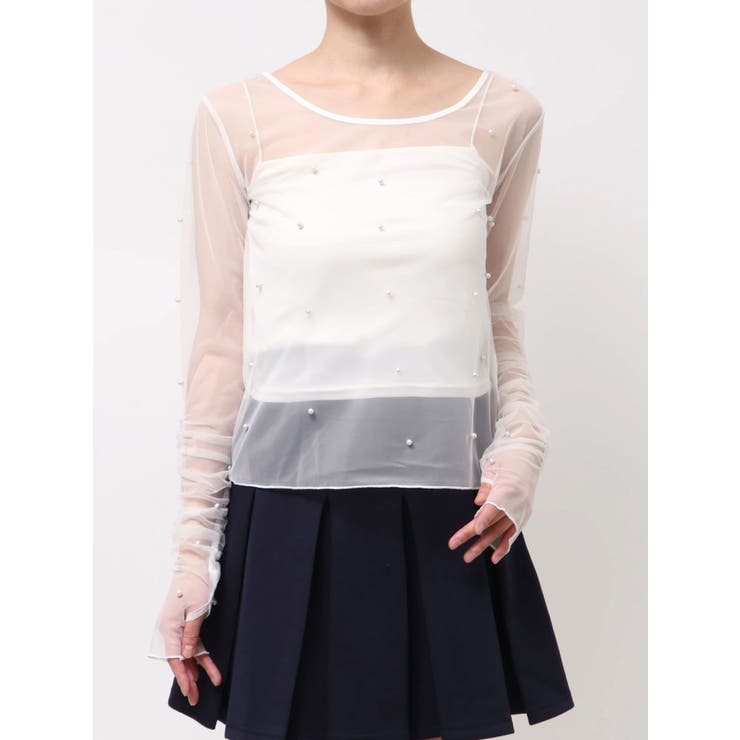 オフホワイト | 2wayシアートップス | dazzlin