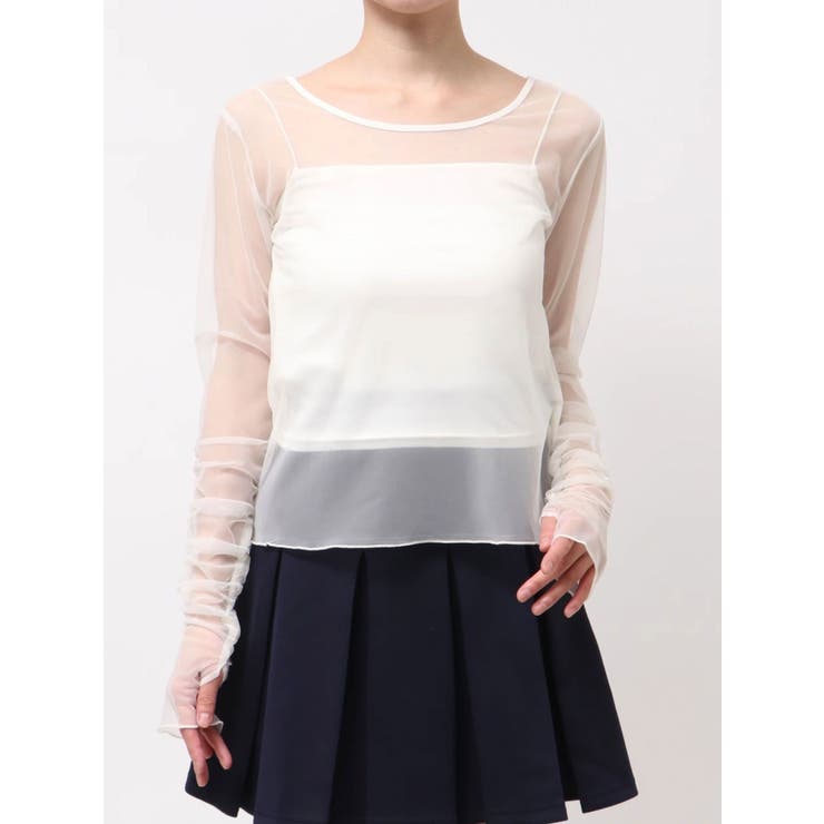 アイボリー | 2wayシアートップス | dazzlin