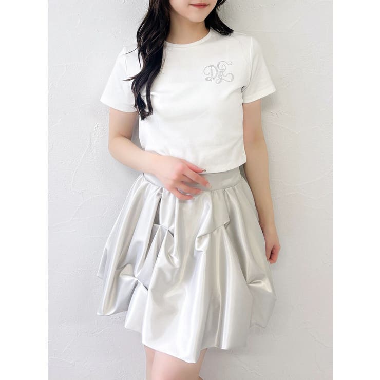 【UV】ラインストーンモチーフコンパクトTシャツ | dazzlin | 詳細画像12 