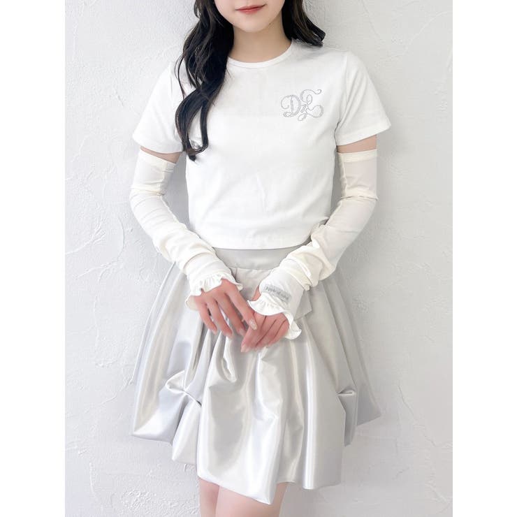 【UV】ラインストーンモチーフコンパクトTシャツ | dazzlin | 詳細画像13 