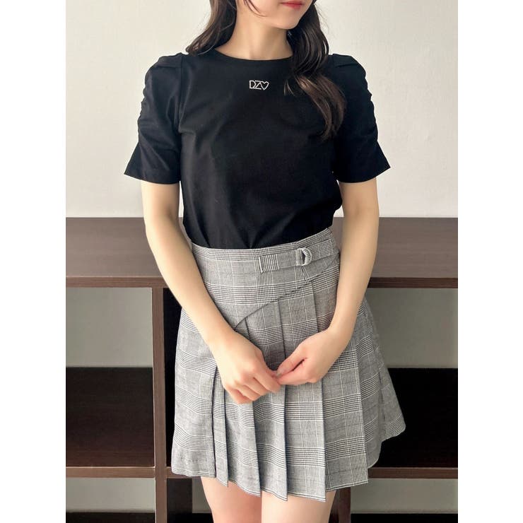 ブラック | 【WEB限定】リボンストーンプチTシャツ | dazzlin