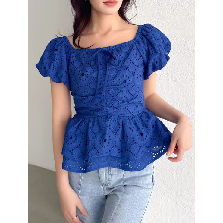 バルーンスリーブペプラムブラウス | dazzlin | 詳細画像19 
