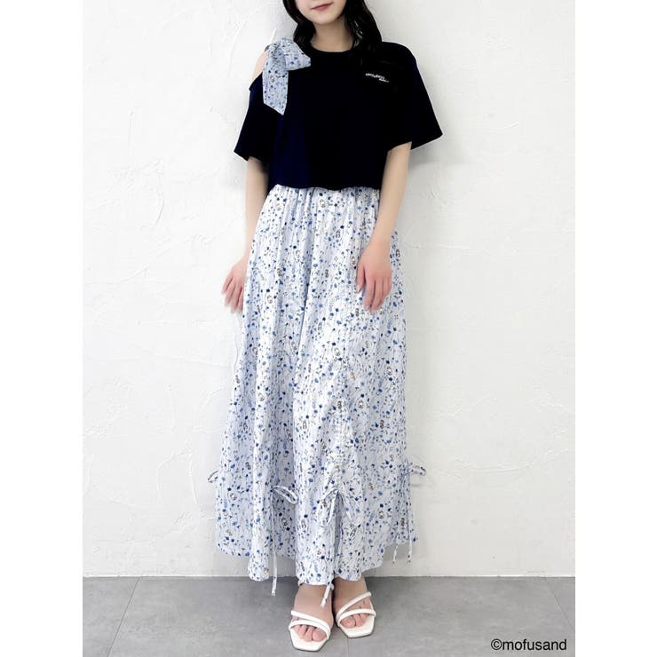 【mofusandコラボ】リボンショルダーロゴTシャツ | dazzlin | 詳細画像25 
