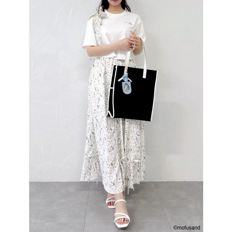 【mofusandコラボ】リボンショルダーロゴTシャツ | dazzlin | 詳細画像4 