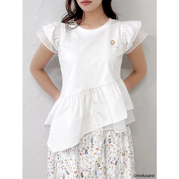 【mofusandコラボ】アシメシアーフリルロゴTシャツ | dazzlin | 詳細画像10 