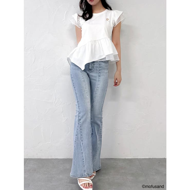 【mofusandコラボ】アシメシアーフリルロゴTシャツ | dazzlin | 詳細画像14 