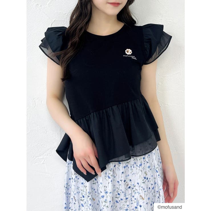 【mofusandコラボ】アシメシアーフリルロゴTシャツ | dazzlin | 詳細画像2 