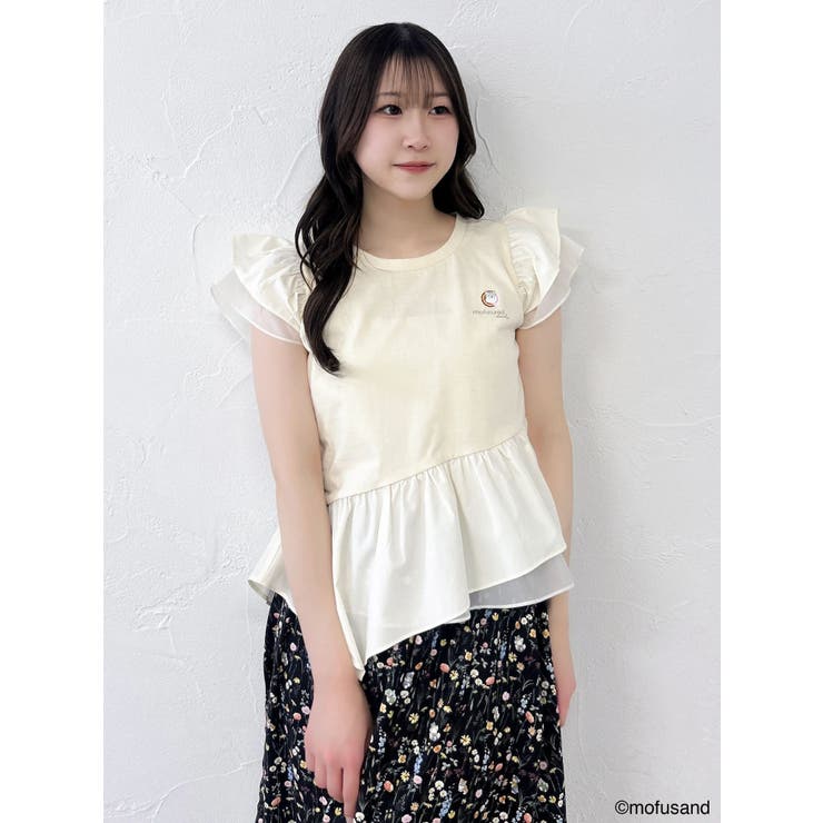 【mofusandコラボ】アシメシアーフリルロゴTシャツ | dazzlin | 詳細画像32 
