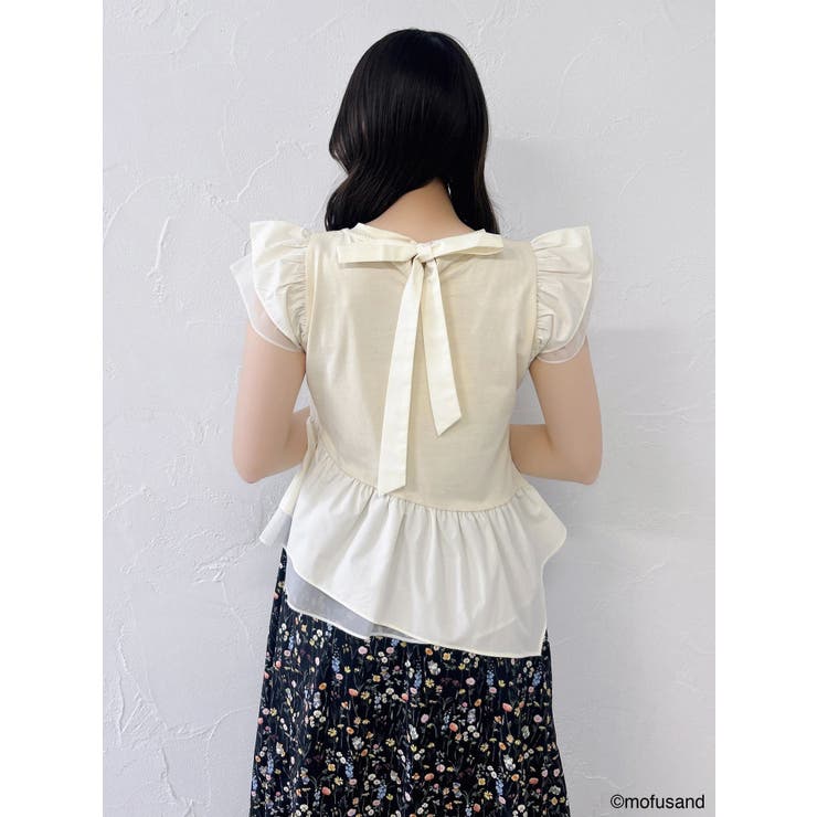 【mofusandコラボ】アシメシアーフリルロゴTシャツ | dazzlin | 詳細画像33 