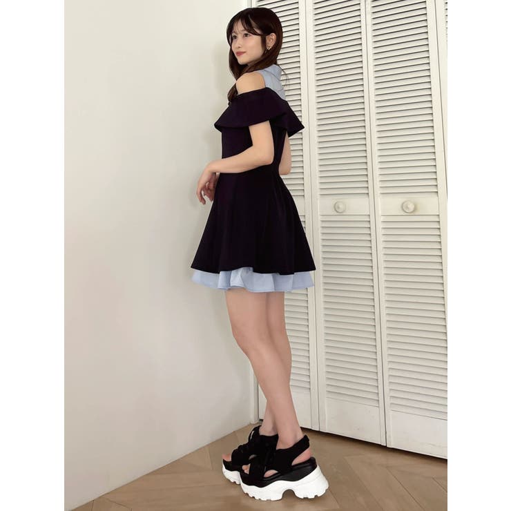 シャツレイヤードカットワンピース | dazzlin | 詳細画像14 