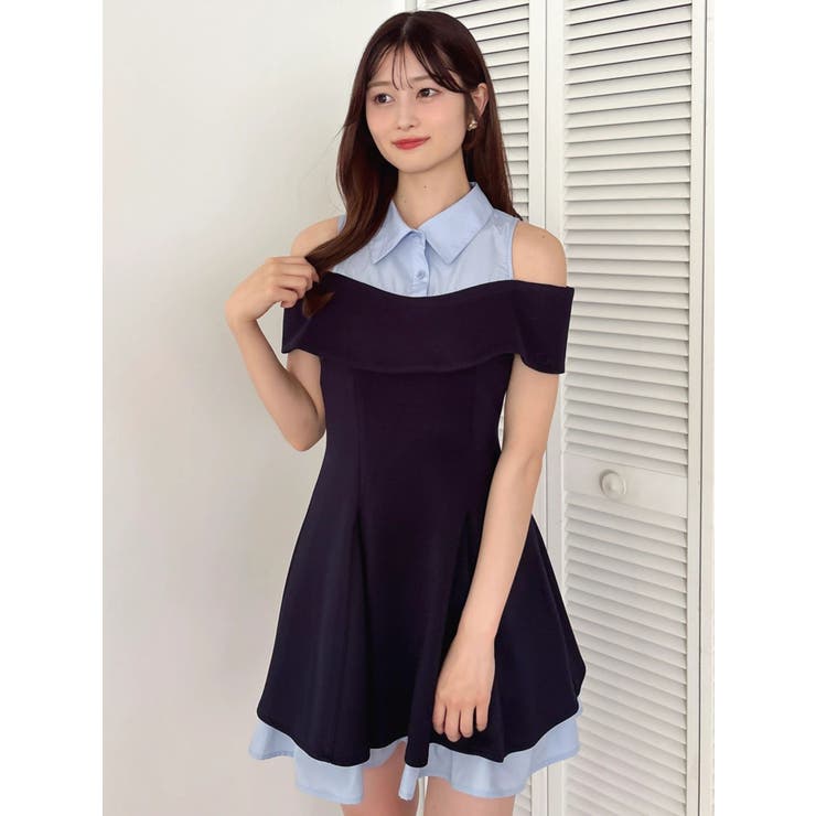 シャツレイヤードカットワンピース | dazzlin | 詳細画像16 