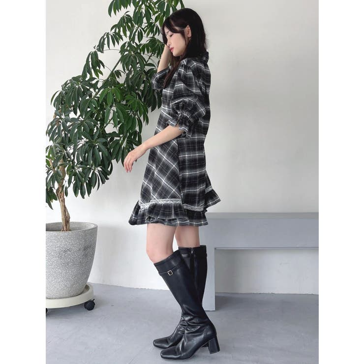 イレヘムティアードシャツミニワンピース | dazzlin | 詳細画像17 