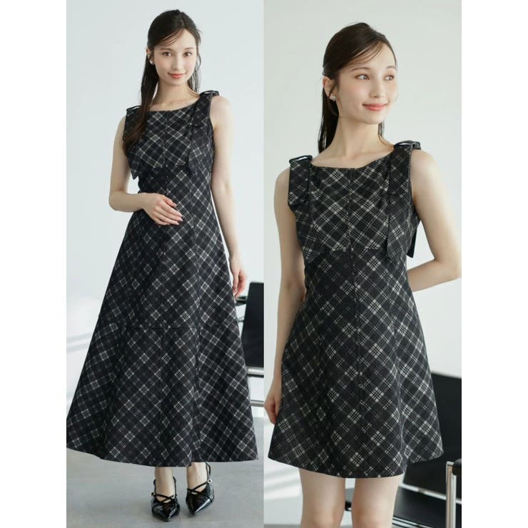 ダークミックス | 2WAYショルダーリボンワンピース | dazzlin