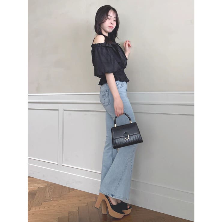 【WEB限定】ラインリボンシャーリングブラウス | dazzlin | 詳細画像15 