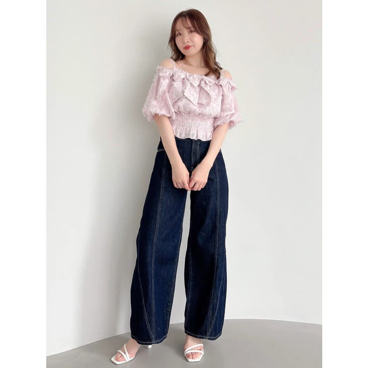 【WEB限定】ラインリボンシャーリングブラウス | dazzlin | 詳細画像22 