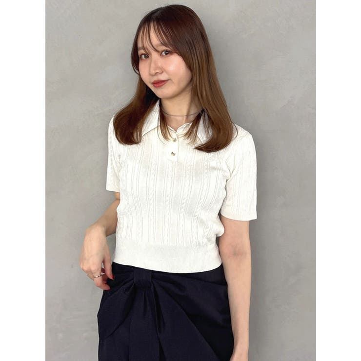 ケーブルポロドッキングトップス | dazzlin | 詳細画像14 