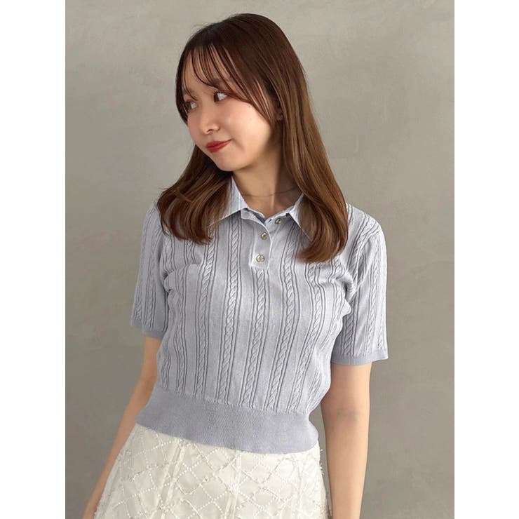 ケーブルポロドッキングトップス | dazzlin | 詳細画像18 