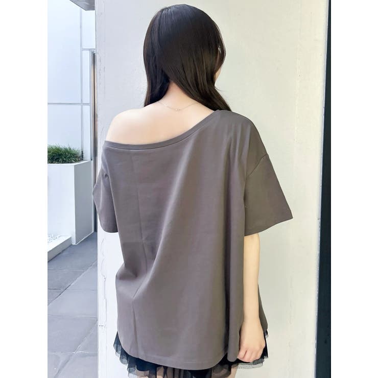 ワンショルフリルリボンビッグTシャツ | dazzlin | 詳細画像13 