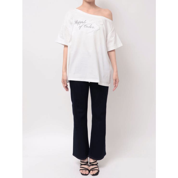 ワンショルフリルリボンビッグTシャツ | dazzlin | 詳細画像26 