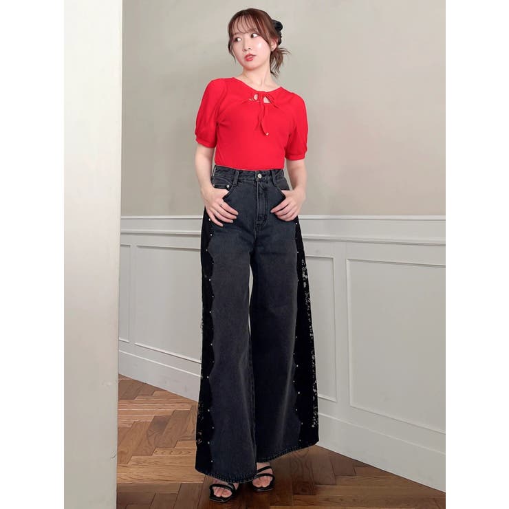 【WEB限定】リボンレイヤードTシャツ | dazzlin | 詳細画像18 